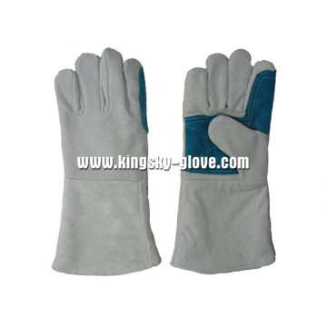 Cow Split Leather Double Palm Welder Work Glove-6511